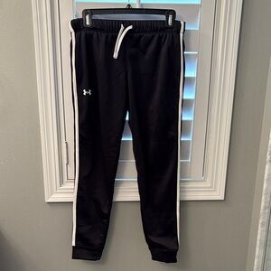 Under Armour Black Joggers with White Accents